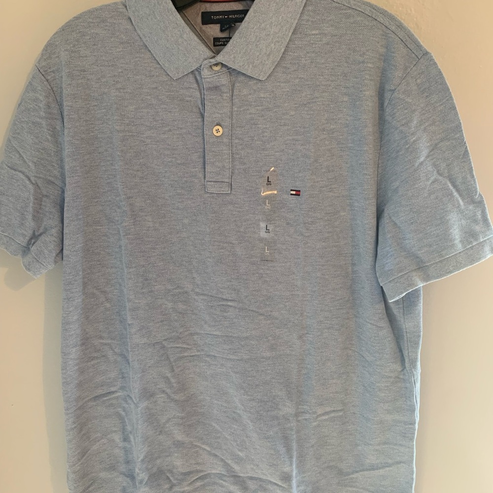 Brand New! Tommy Hilfiger Blue SOLID POLO